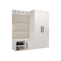 GARDEROBEN-SET Medi I - Beige/Schwarz, Holzwerkstoff/Kunststoff (80/191/50cm) - MIRJAN24