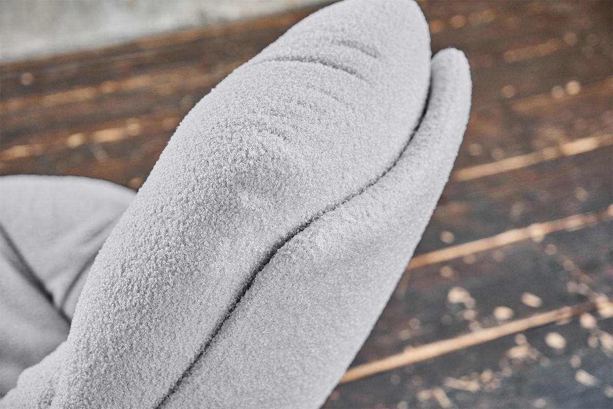 RELAXSESSEL AVON Grau Webstoff - Silberfarben/Grau, Textil/Metall (78/93/105cm) - KAWOLA