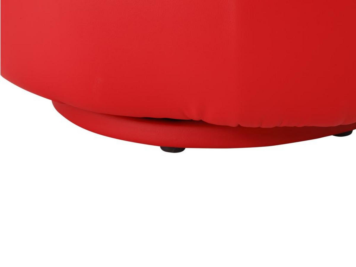 FINGERSESSEL drehbar - Kunstleder - Rot - CATCHY - Rot, Leder (78/89/82cm) - Vente-Unique