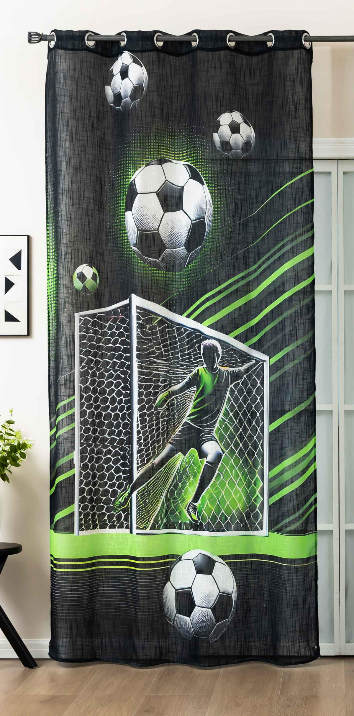 VORHANG SEOUL HxB 245x140 cm Tor - Grün, Textil (140/245cm) - Gardinenbox