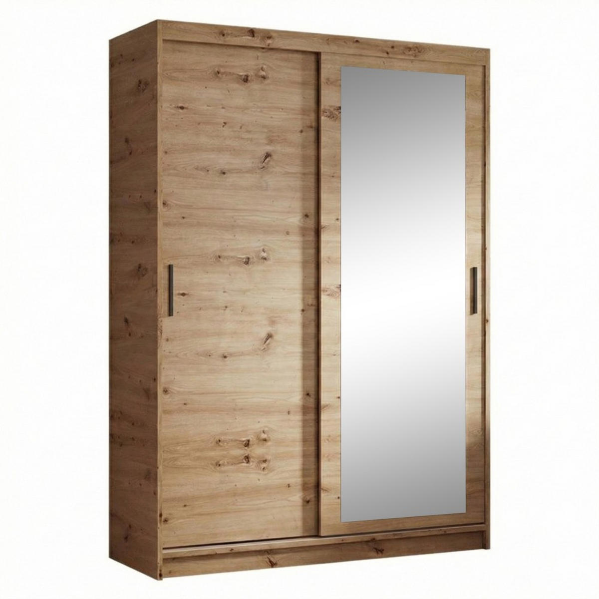 SCHWEBETÜRENSCHRANK Hela 120/205/60 2-türig eiche Artisan mit Schubladen - Eiche Artisan, Holzwerkstoff (120/205/60cm) - Beautysofa