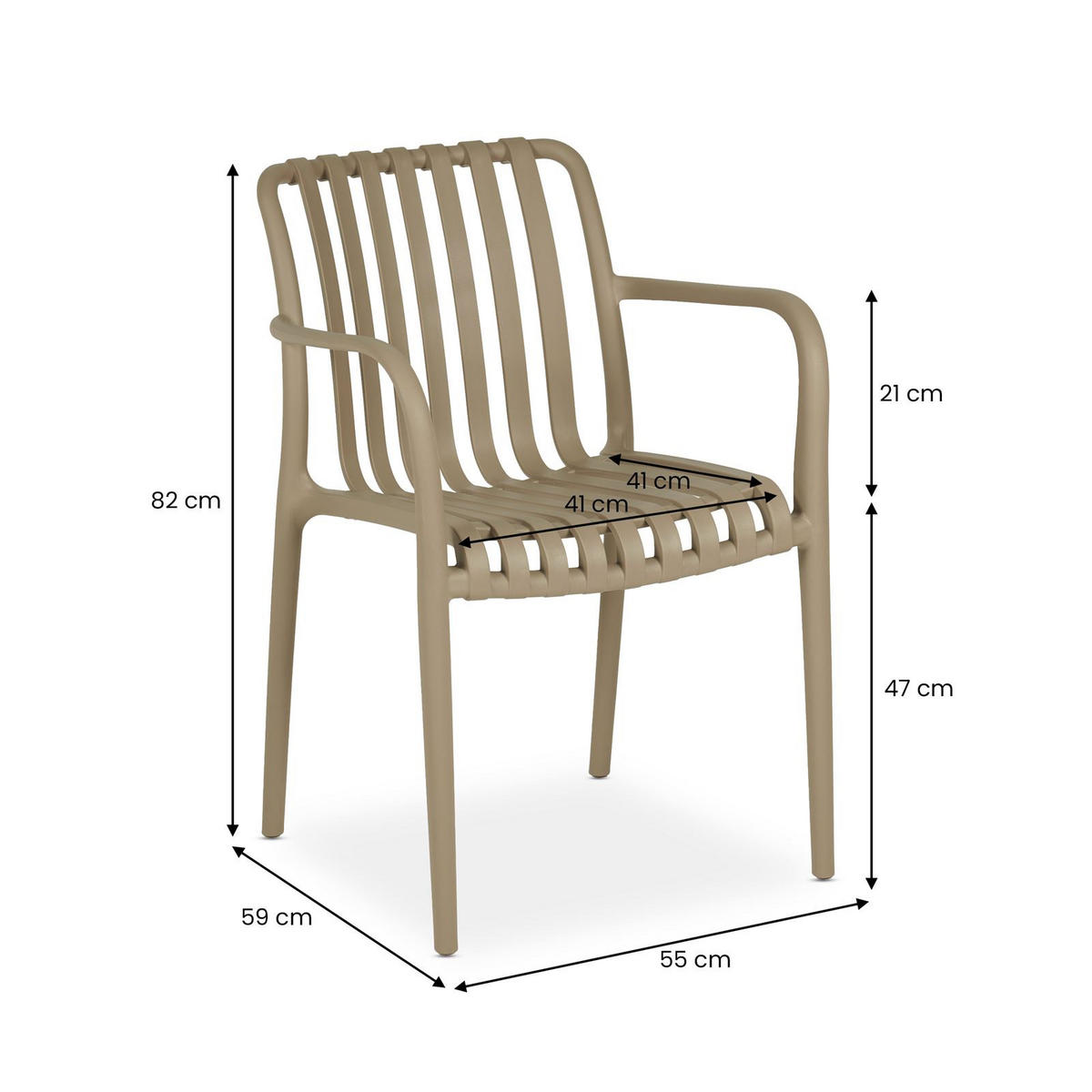 GARTENMÖBEL SET TULIPANO - Champagner, Metall - IDIMEX