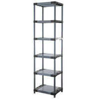 KUNSTSTOFFREGAL GREY BEAR Extra-Tall 220x70x46cm Fachlast 120kg Grau - Grau, Kunststoff (70/222/46cm) - PROREGAL