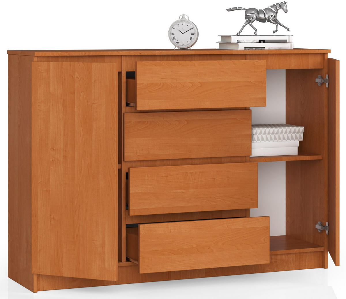 KOMMODE Erlefarben 99/138/40 - Erlefarben, Holzwerkstoff (138/99/40cm) - RAUMHIRSCH FURNITURE