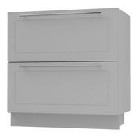 SCHUBLADENUNTERSCHRANK Bari D2A/80/1A Grau / RAL 7040 fenstergrau 80 / 50 / 82cm - Grau, Holz/Holzwerkstoff (80/82/50cm) - Feldmann-Wohnen
