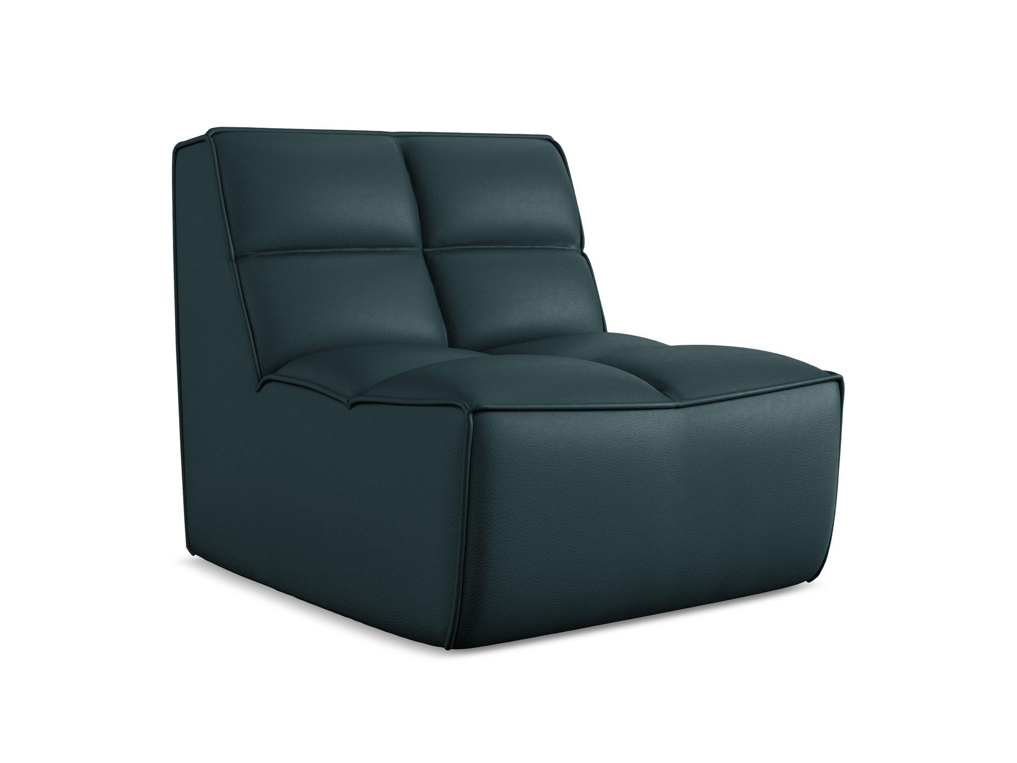 SESSEL Kunstleder Blau - Blau/Petrol, Leder/Kunststoff (80/75/93cm) - Makamii