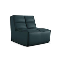 SESSEL Kunstleder Blau - Blau/Petrol, Leder/Kunststoff (80/75/93cm) - Makamii