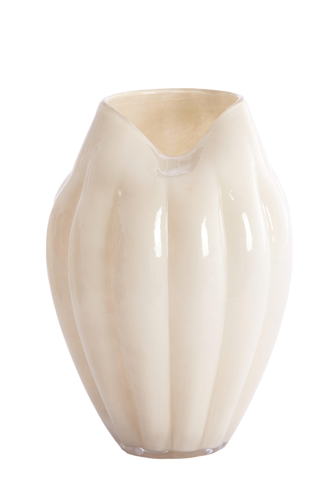 VASE Aysen Weiß Ø21/30 cm - Weiß, Glas (21/30cm) - Light & Living