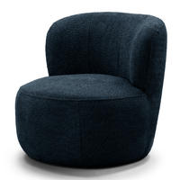 SESSEL - Schwarz/Dunkelblau, Textil (78/75/84cm) - home24