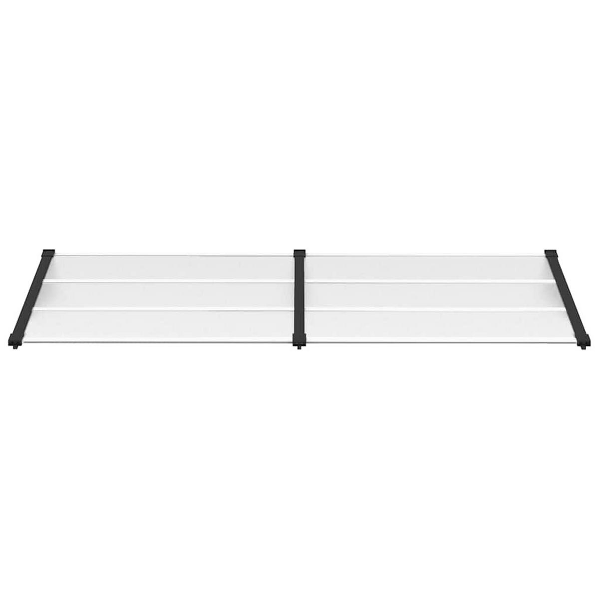 TÜRVORDACH Schwarz Und Transparent 239/90 Cm Polycarbonat - Transparent, Kunststoff (239/27.5/90cm) - vidaXL