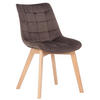 ESSZIMMERSTUHL Passat Samt, Gestell Buchenholz Natura Braun - Braun/Naturfarben, Holz/Buchenholz (46/82/61cm) - TPFLiving