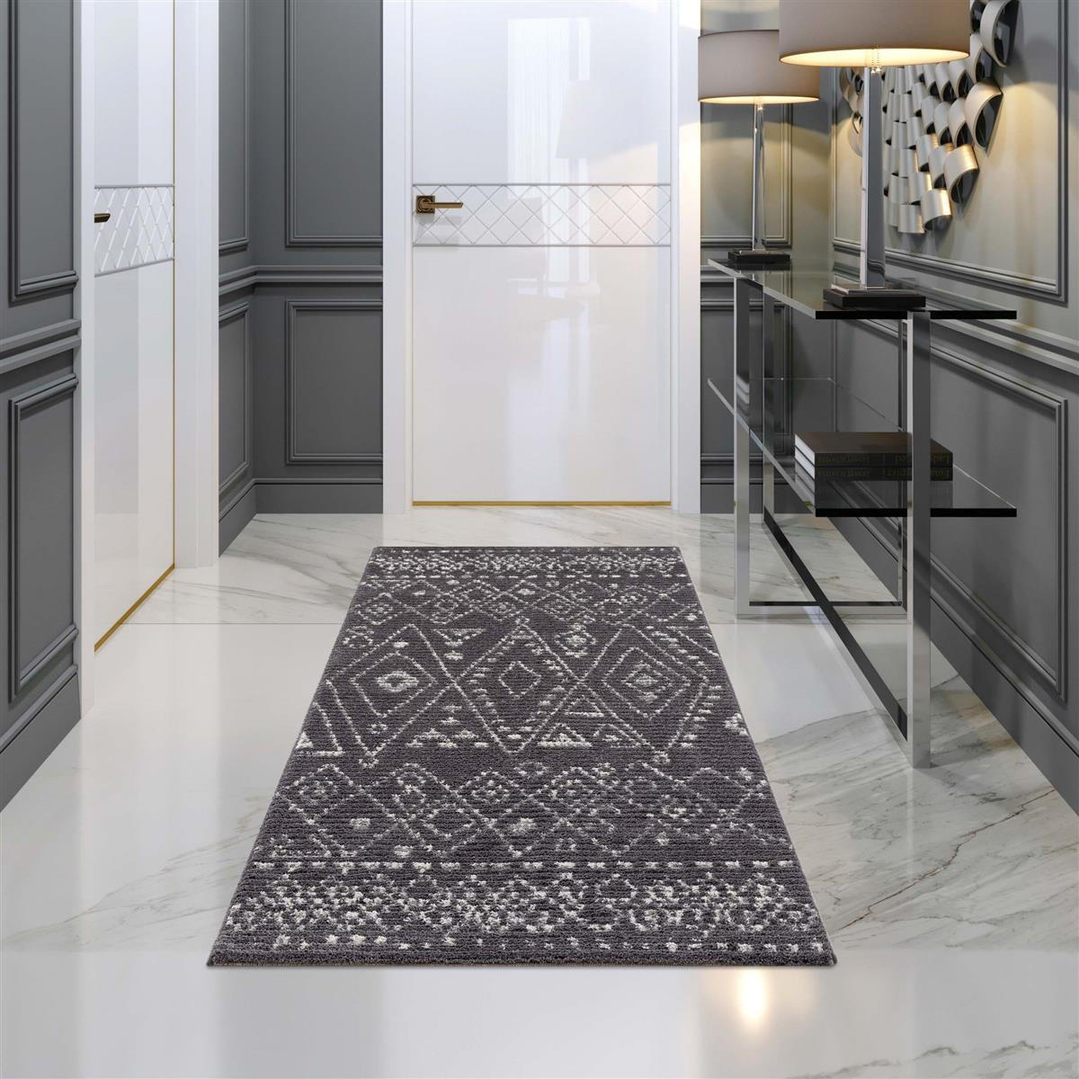 KURZFLOR-TEPPICH April 2292 Grau 80x300 cm - Grau, Textil (80/300cm) - carpet city