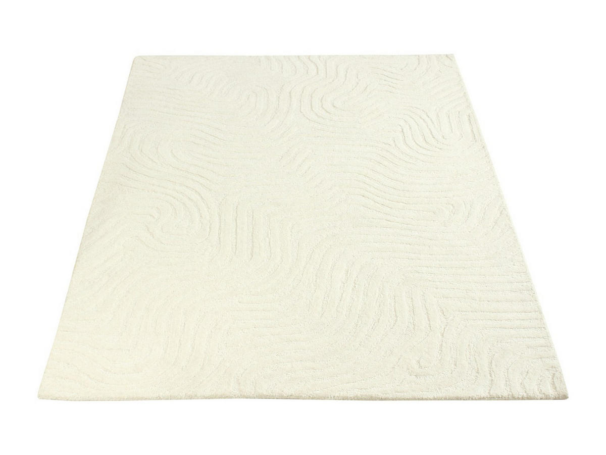 WOHNZIMMERTEPPICH - 230 cm x 160 cm - stoff - elfenbeinfarben Neora - Weiß, Textil (230/160cm) - Vente-Unique