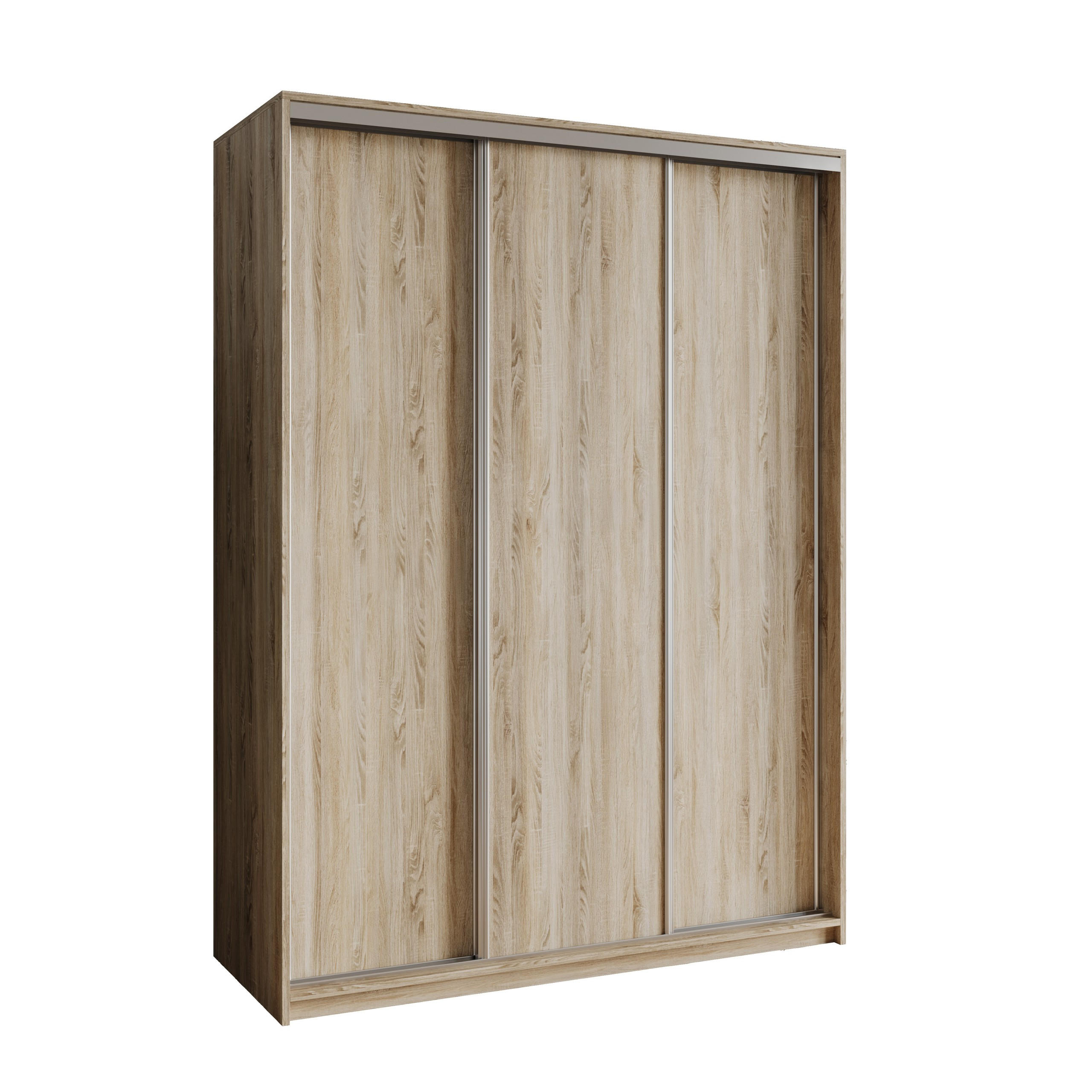 SCHWEBETÜRENSCHRANK NISSE 150/205/60 cm 3-türig Sonoma Eiche - Sonoma Eiche, Holzwerkstoff (150/205/60cm) - MASSENO