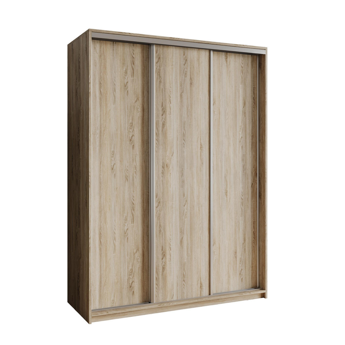 SCHWEBETÜRENSCHRANK NISSE 150/205/60 cm 3-türig Sonoma Eiche - Sonoma Eiche, Holzwerkstoff (150/205/60cm) - MASSENO