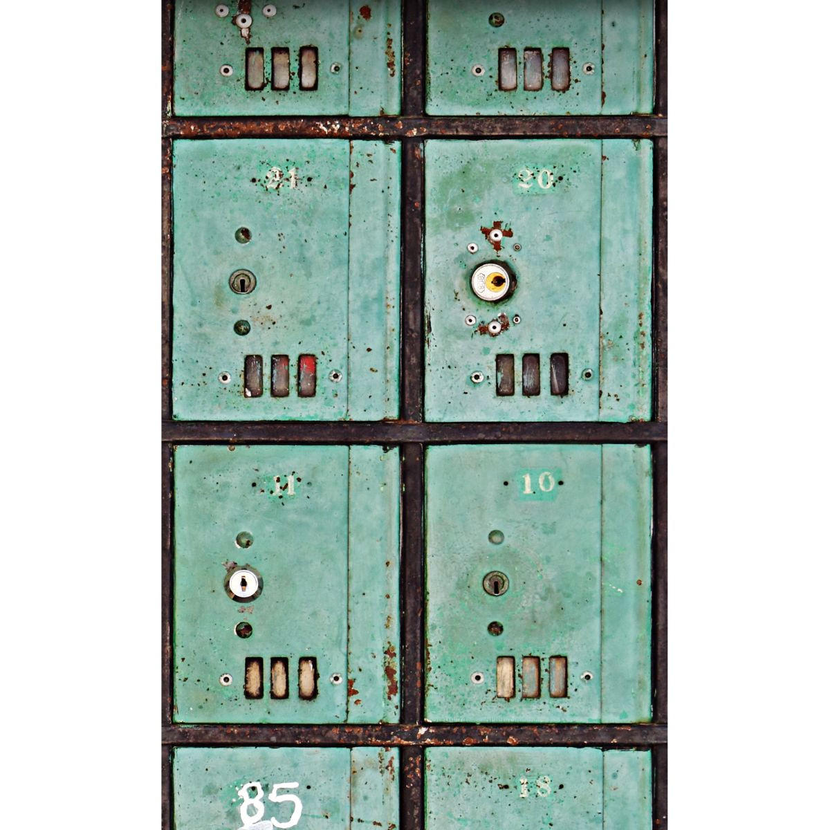 XXL-VLIESTAPETE Briefkästen 300 x 279 cm - Grün, Papier (300/279cm) - ESTAhome