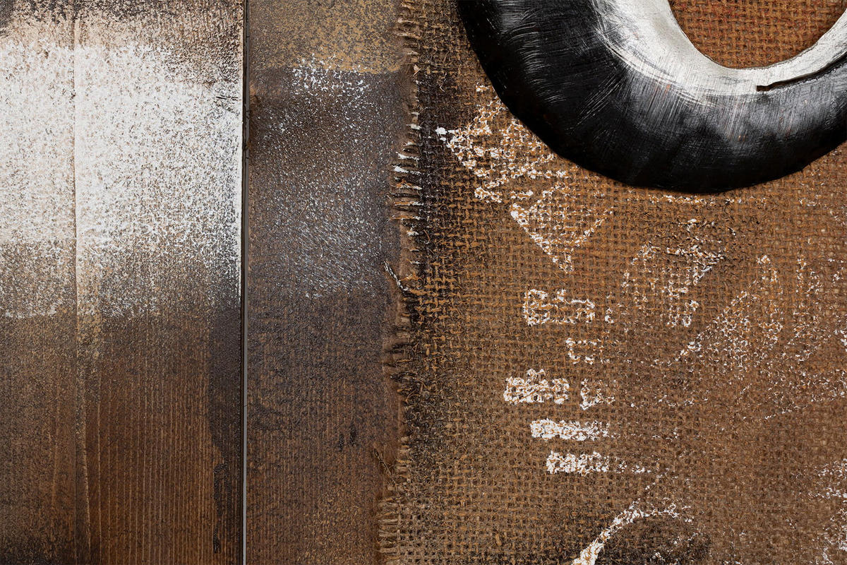 WANDBILD Rot 80/80 cm - Rot/Braun, Holz/Metall (5/80cm) - KUNSTLOFT