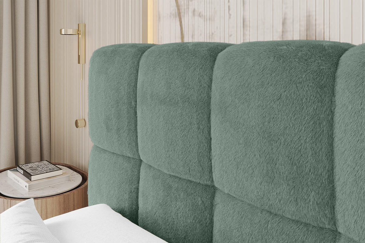 BOXBETT - AURI-H3 - 200x200 Salbeigrün Lapitt - Salbeigrün, Holzwerkstoff (200/200cm) - ALTDECOR