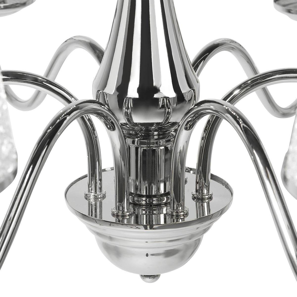 KRONLEUCHTER Bradano 65/65/127 cm - Silberfarben, Metall (65/65/127cm) - Beliani