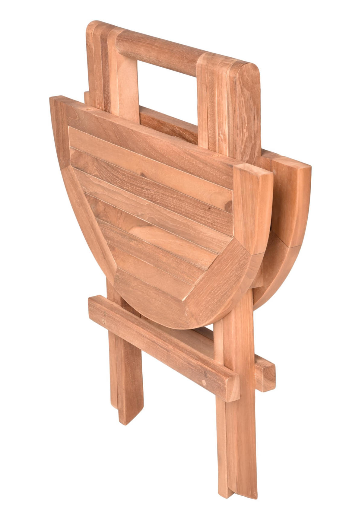 GARTENTISCH Nelle rund Garten - Teakfarben, Holz (50/50/51cm) - DELUKE