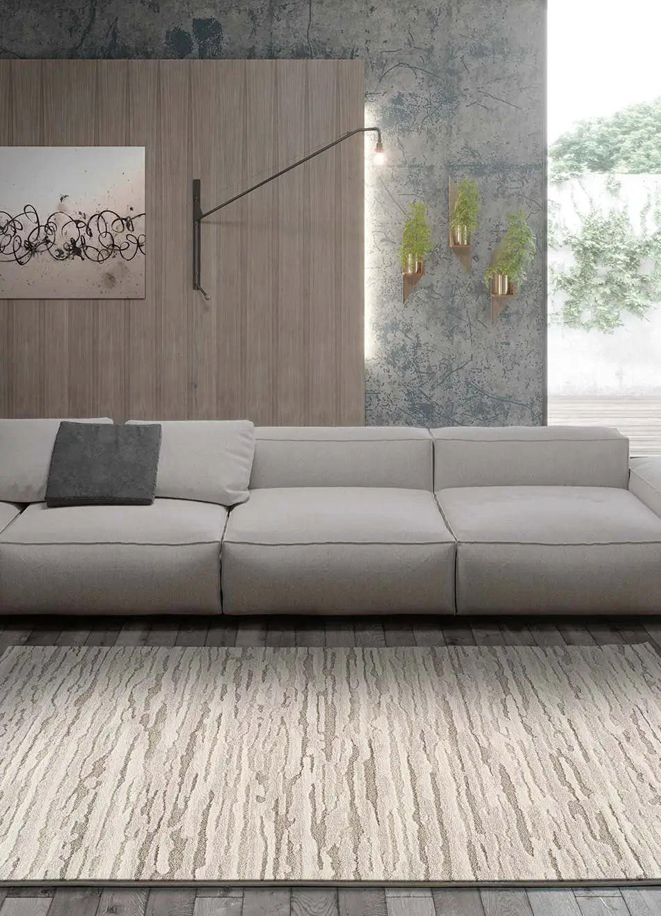 WEBTEPPICH Beige Yen 160/230 cm - Beige, Naturmaterialien/Textil (160/230cm) - Atticgo