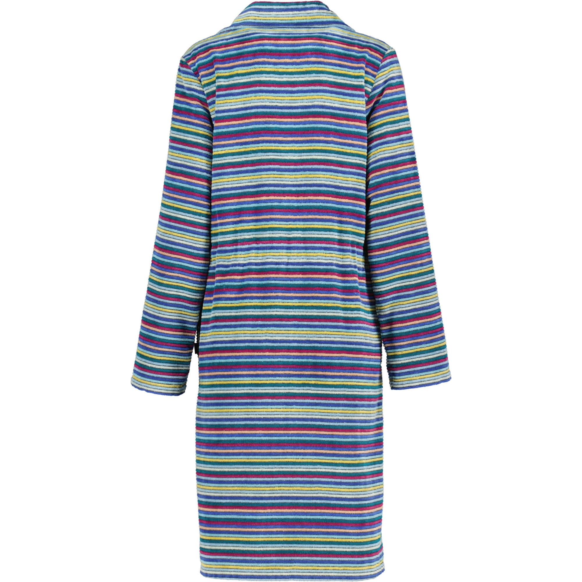 BADEMÄNTEL DAMEN REISSVERSCHLUSS MIT TUNNELGÜRTEL STREIFEN 6218 MULTICOLOR - 12 - Multicolor, Textil (Snull) - Cawoe