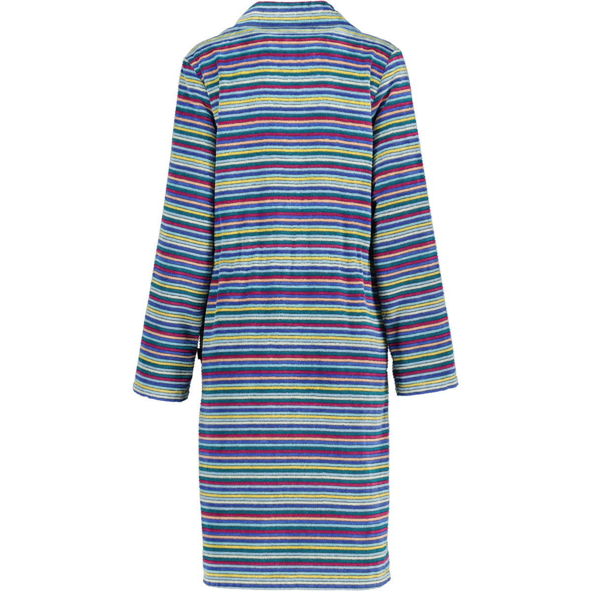 BADEMÄNTEL DAMEN REISSVERSCHLUSS MIT TUNNELGÜRTEL STREIFEN 6218 MULTICOLOR - 12 - Multicolor, Textil (Snull) - Cawoe
