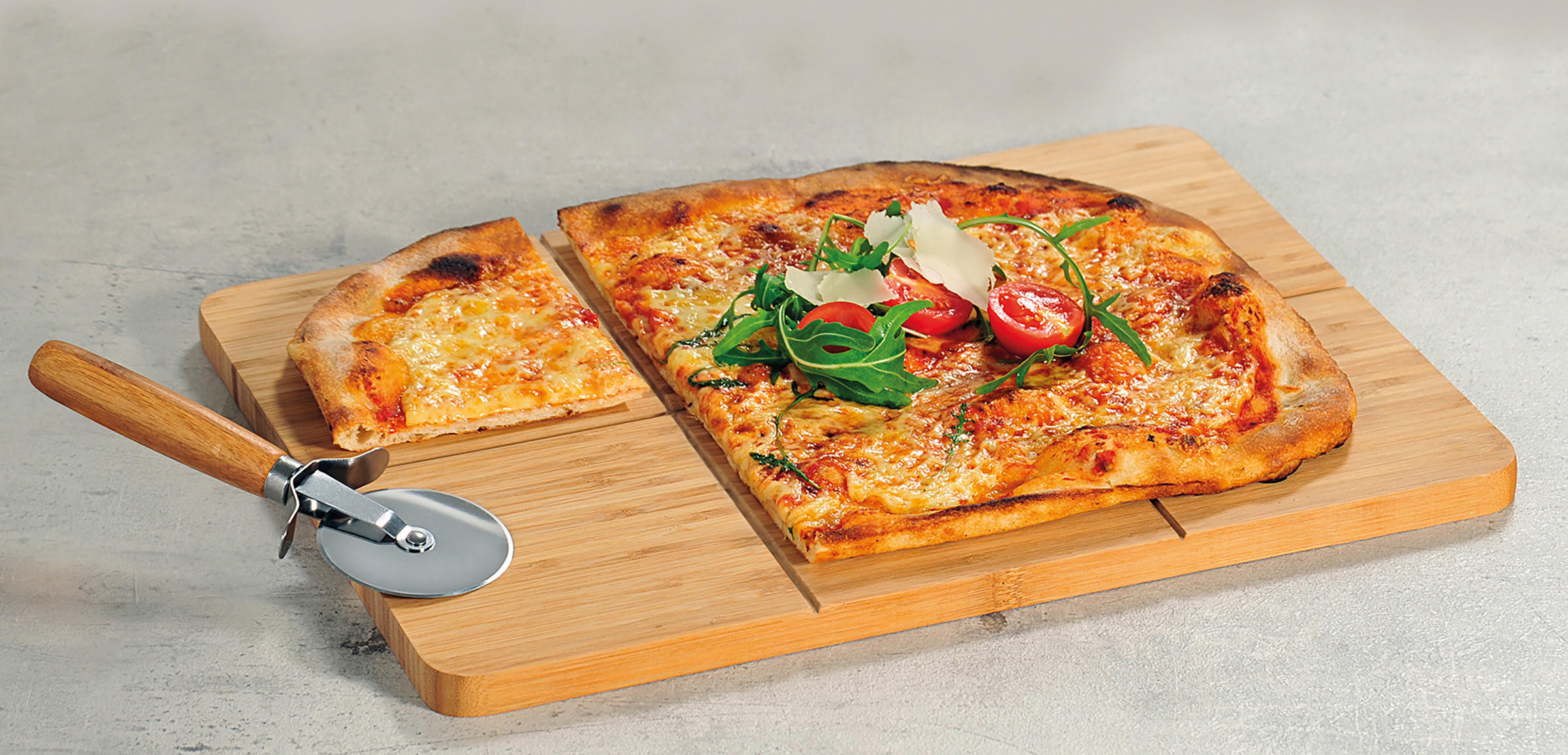 PIZZABRETT Bambus - Braun, Naturmaterialien (30/40cm) - Kesper