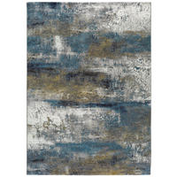 WEBTEPPICH Blau Kalia 140/200 cm - Blau/Goldfarben, Naturmaterialien/Textil (140/200cm) - Atticgo