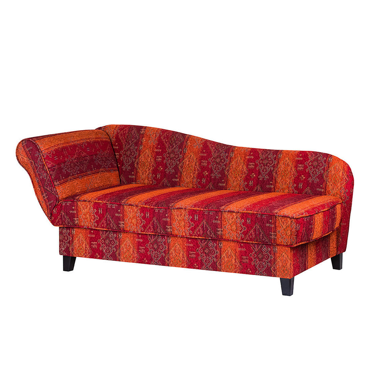 RECAMIERE - Webstoff - Rot - Rot/Orange, Textil (193/82/91cm) - home24