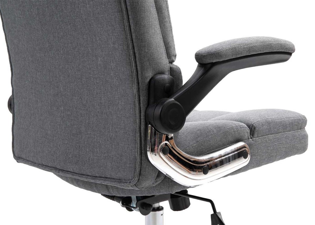 DREHSTUHL HxBxT 120x73x72cm Sitzhöhe 50cm höhenverstellbar Stoff/Textil Grau - Grau, Textil (73/120/72cm) - PROREGAL