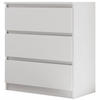 KOMMODE Lemon 70 cm mit drei Schubladen weiß matt - Weiß, Holzwerkstoff (70/78.5/39cm) - Beautysofa