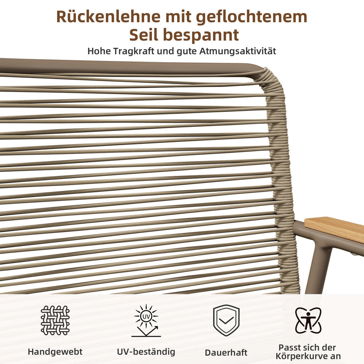 LOUNGESET 4 Personen Beige Mit Verstellbaren Füßen & Glastisch - Beige, Metall - FLIEKS