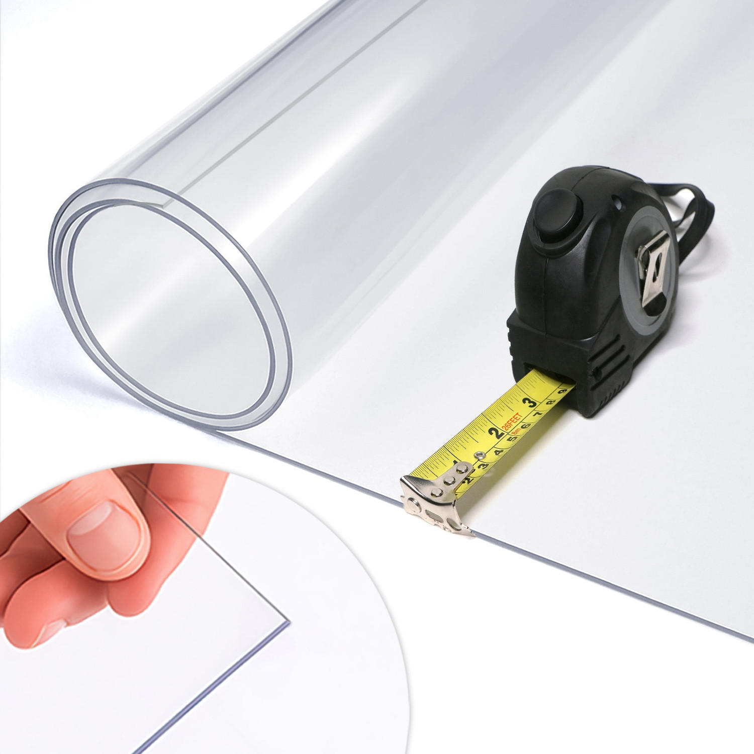 SCHUTZUNTERLAGE 122 x 240 cm – Transparente – Schutzmatte - Transparent, Kunststoff (0.2/122/240cm) - TULUP