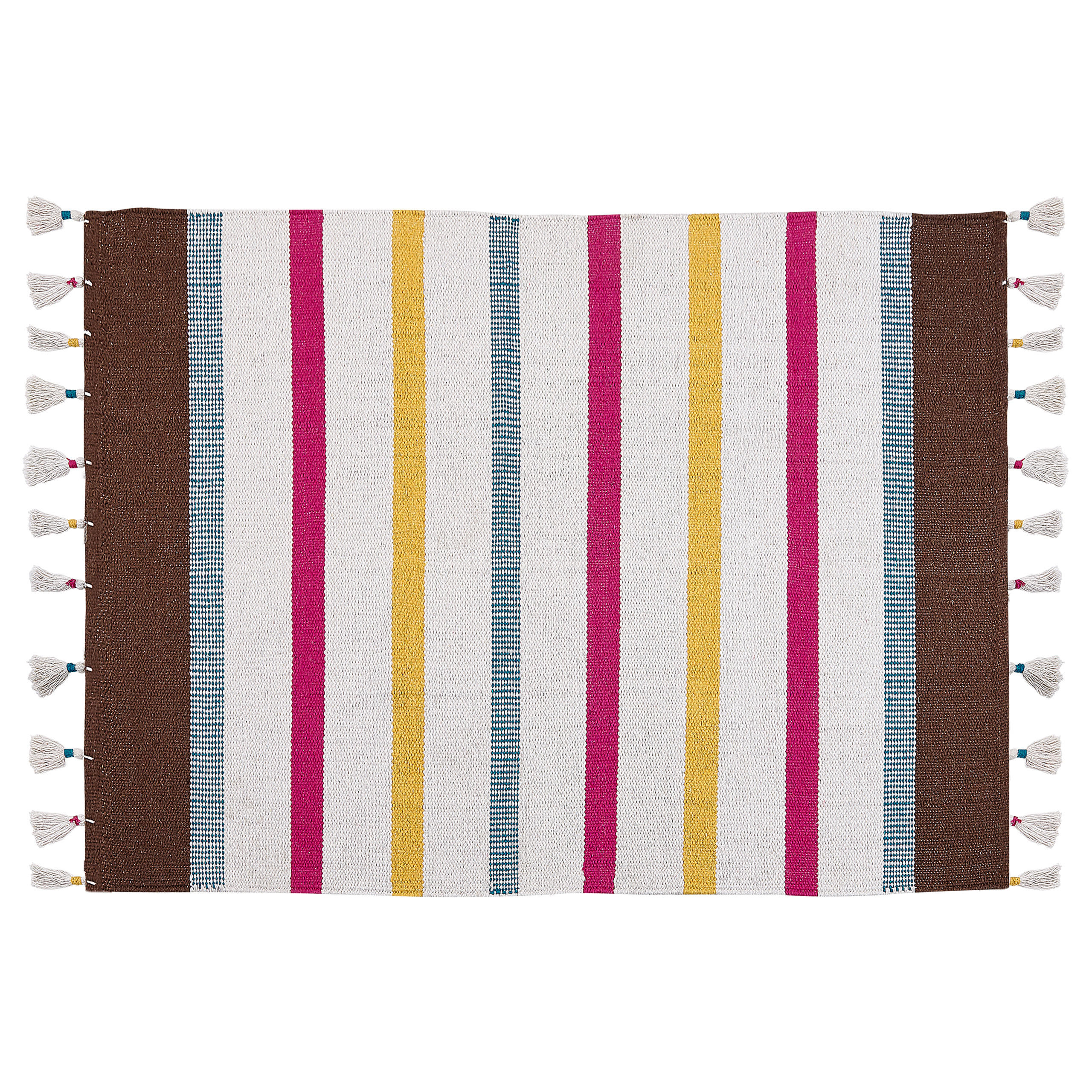 TEPPICH geflochten Hisarli 200/140 cm - Multicolor, Textil (140/200cm) - Beliani