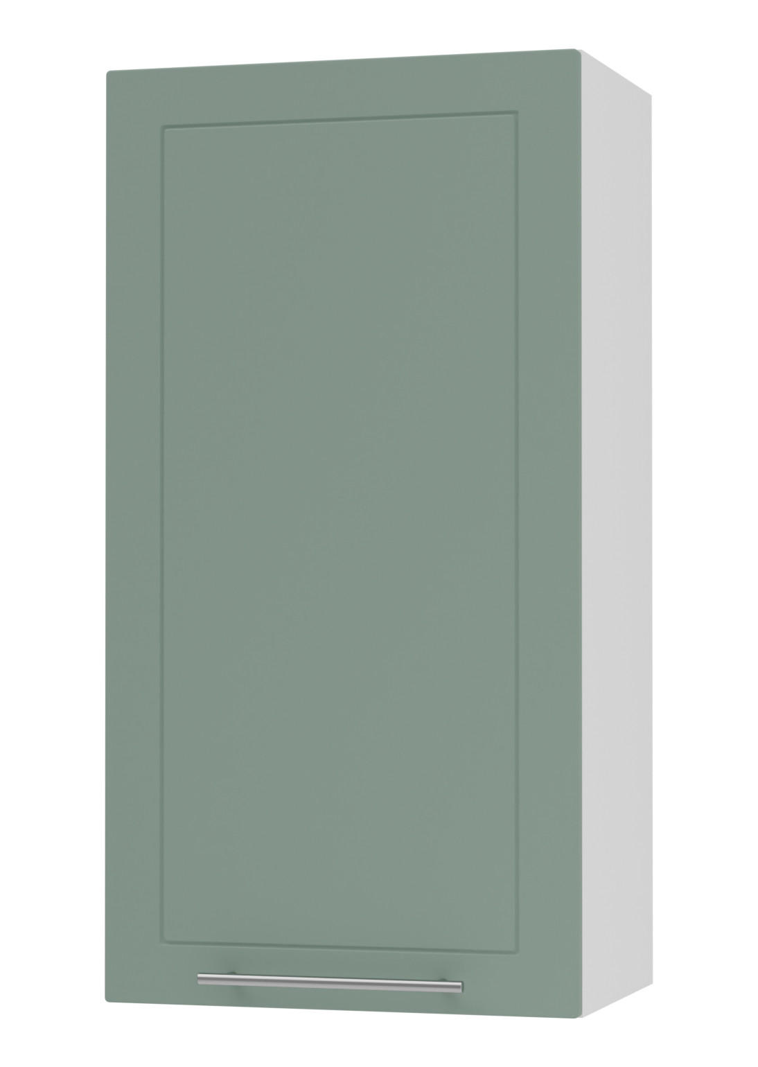 KÜCHENHÄNGESCHRANK Kvantum W4/50 Mint Matt / Weiß Matt 50 / 32,5 / 96cm - Weiß/Mintgrün, Holz/Holzwerkstoff (50/96/32.5cm) - Feldmann-Wohnen
