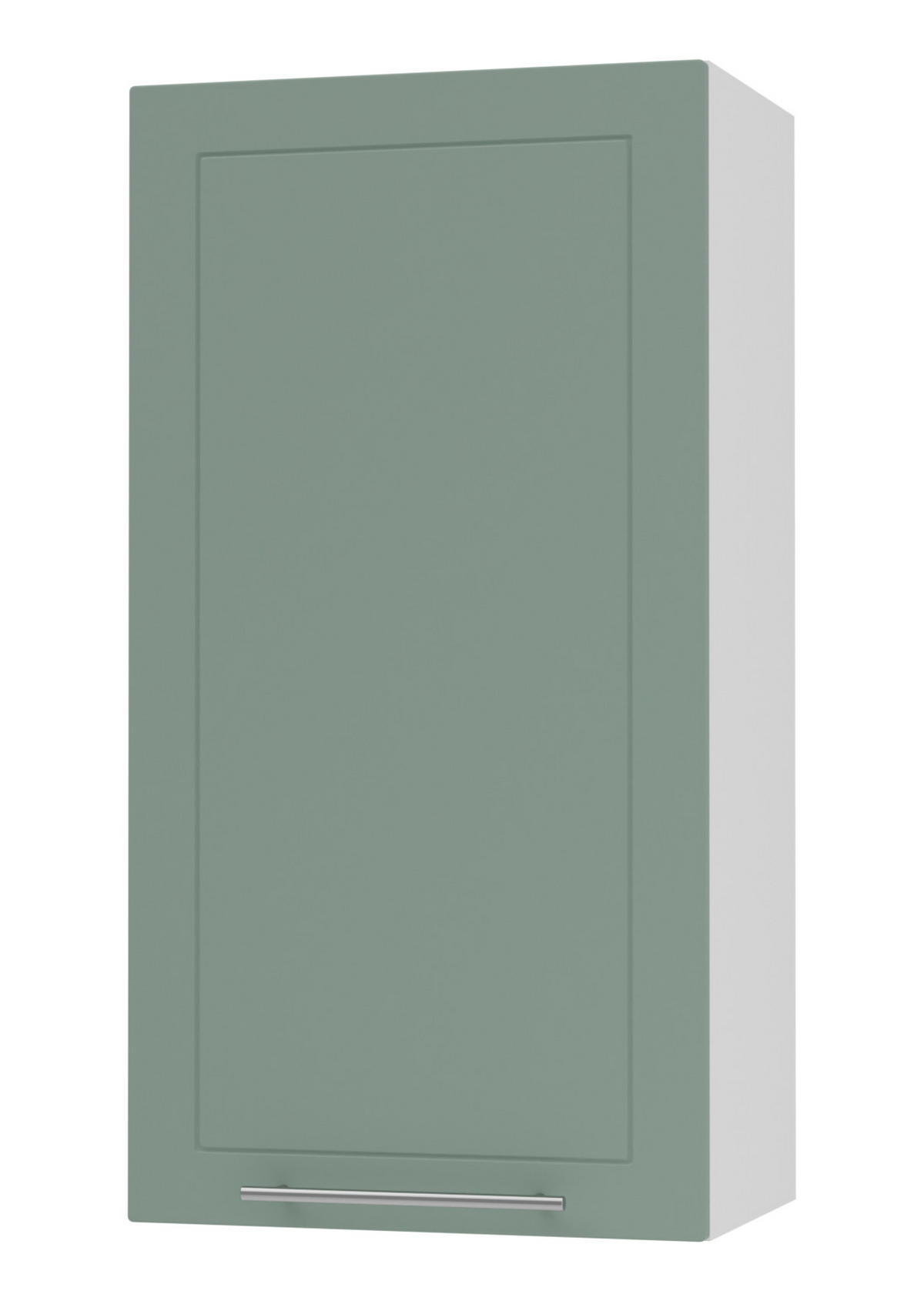 KÜCHENHÄNGESCHRANK Kvantum W4/50 Mint Matt / Weiß Matt 50 / 32,5 / 96cm - Weiß/Mintgrün, Holz/Holzwerkstoff (50/96/32.5cm) - Feldmann-Wohnen