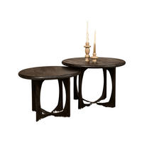 COUCHTISCH Milorin Mangoholz 70 cm / 70 cm Schwarz - Schwarz, Holz (70/70/50cm)