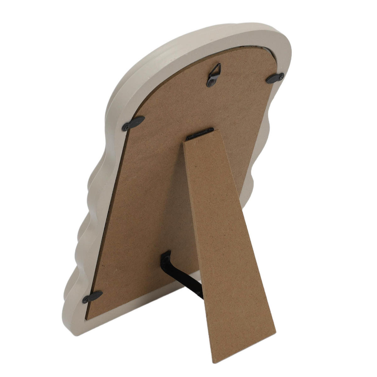 SPIEGEL mit welligem Rahmen 18/2,5/26,5 cm - Beige, Holzwerkstoff (2.5/26.5/18cm) - Home Styling Collection