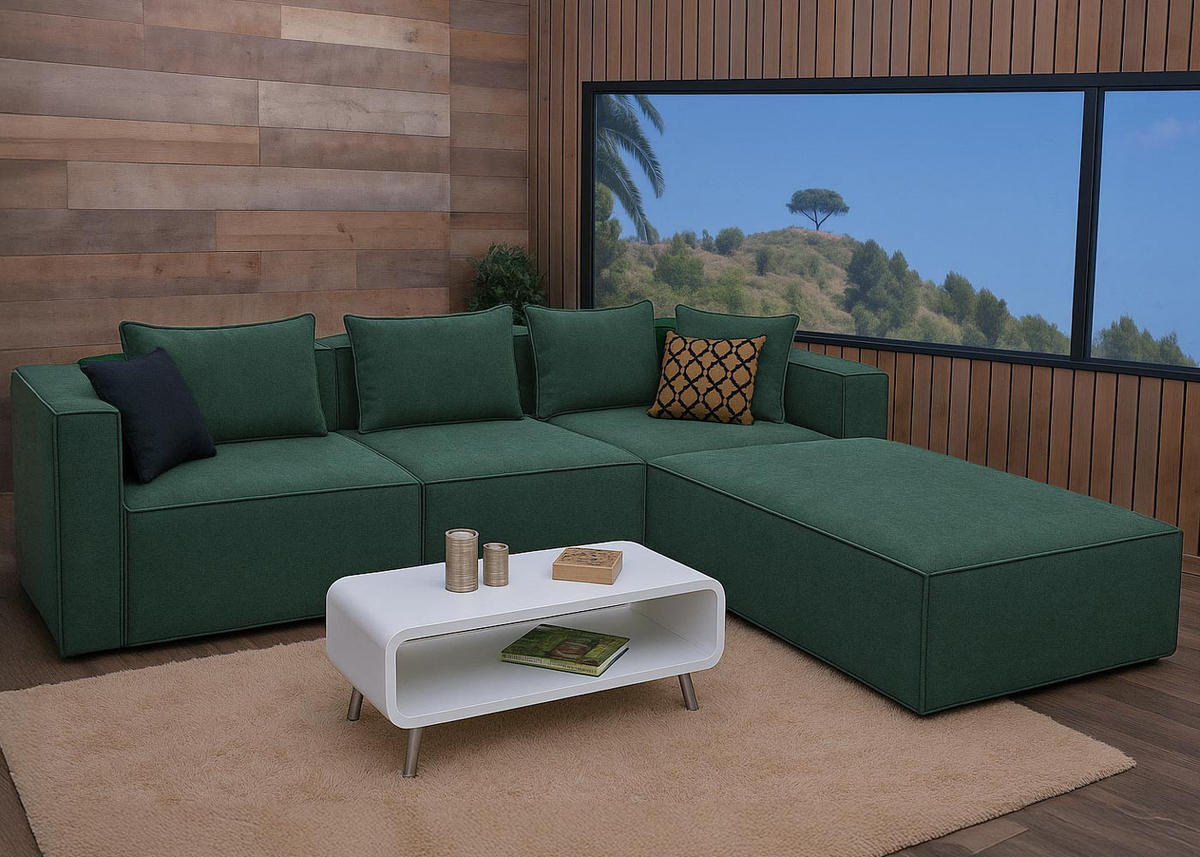 2-SEDEŽNA ZOFANJA Zelena - zelena, tekstil (194/63/97cm) - MCW