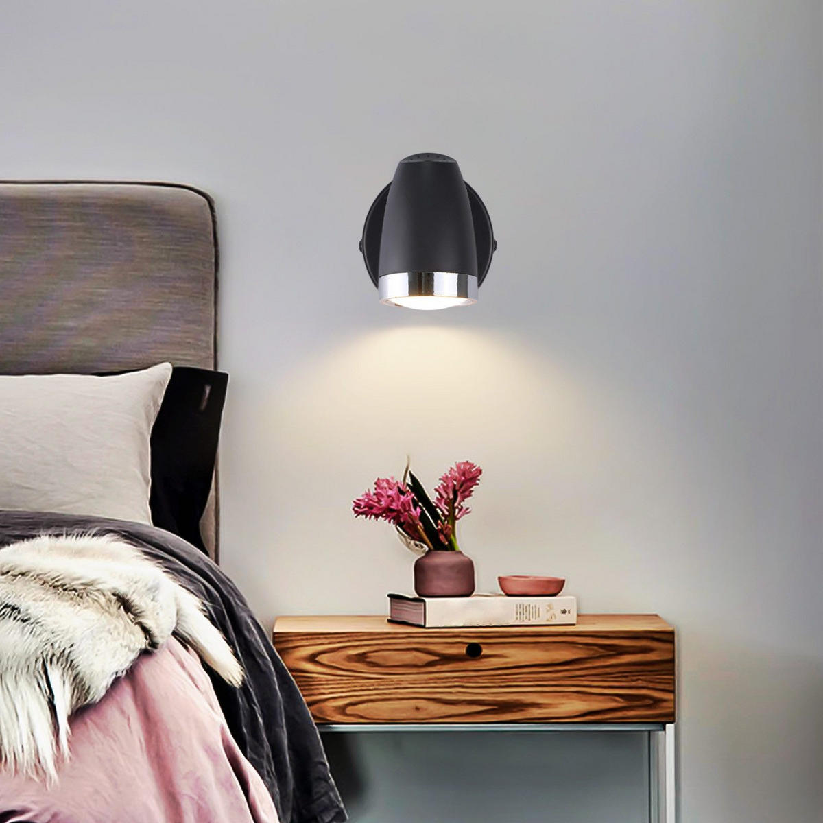 LED-DECKENLEUCHTE Lentz 8/13.5/5.6cm - Dunkelgrau, Metall (8/13.5/5.6cm) - Nettlife