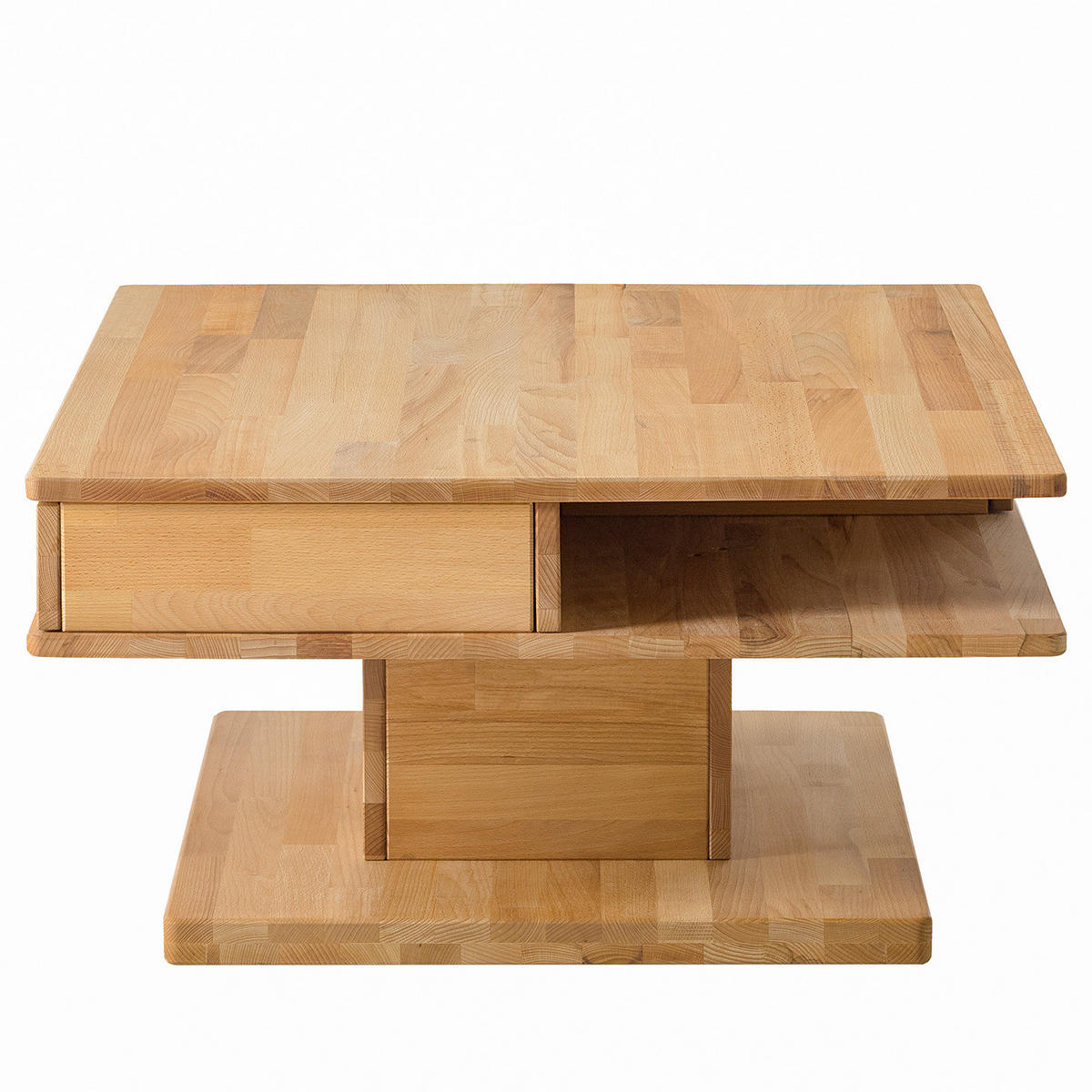 COUCHTISCH - Massivholz - Buchefarben, Holz (85/85/44cm) - home24