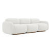 4-SITZER-SOFA Bouclé Stoff Weiß - Weiß/Braun, Holz/Textil (270/73/95cm) - Makamii