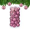 30XWEIHNACHTSKUGELN - Rosa, Kunststoff (6/7/6cm) - Relaxdays