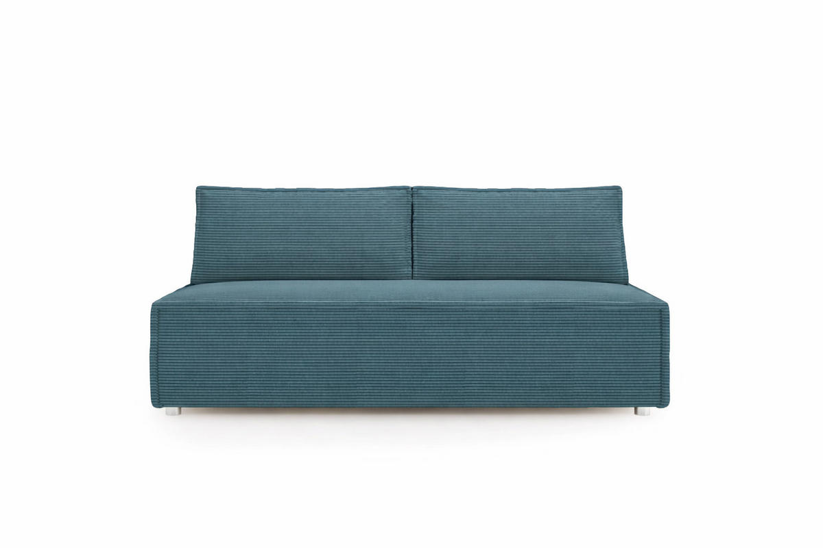 SCHLAFSOFA Mit Bettkasten DUO, Stoff Poso, Azurblau - Blau, Holz (198/89/90cm) - Kaiser Möbel