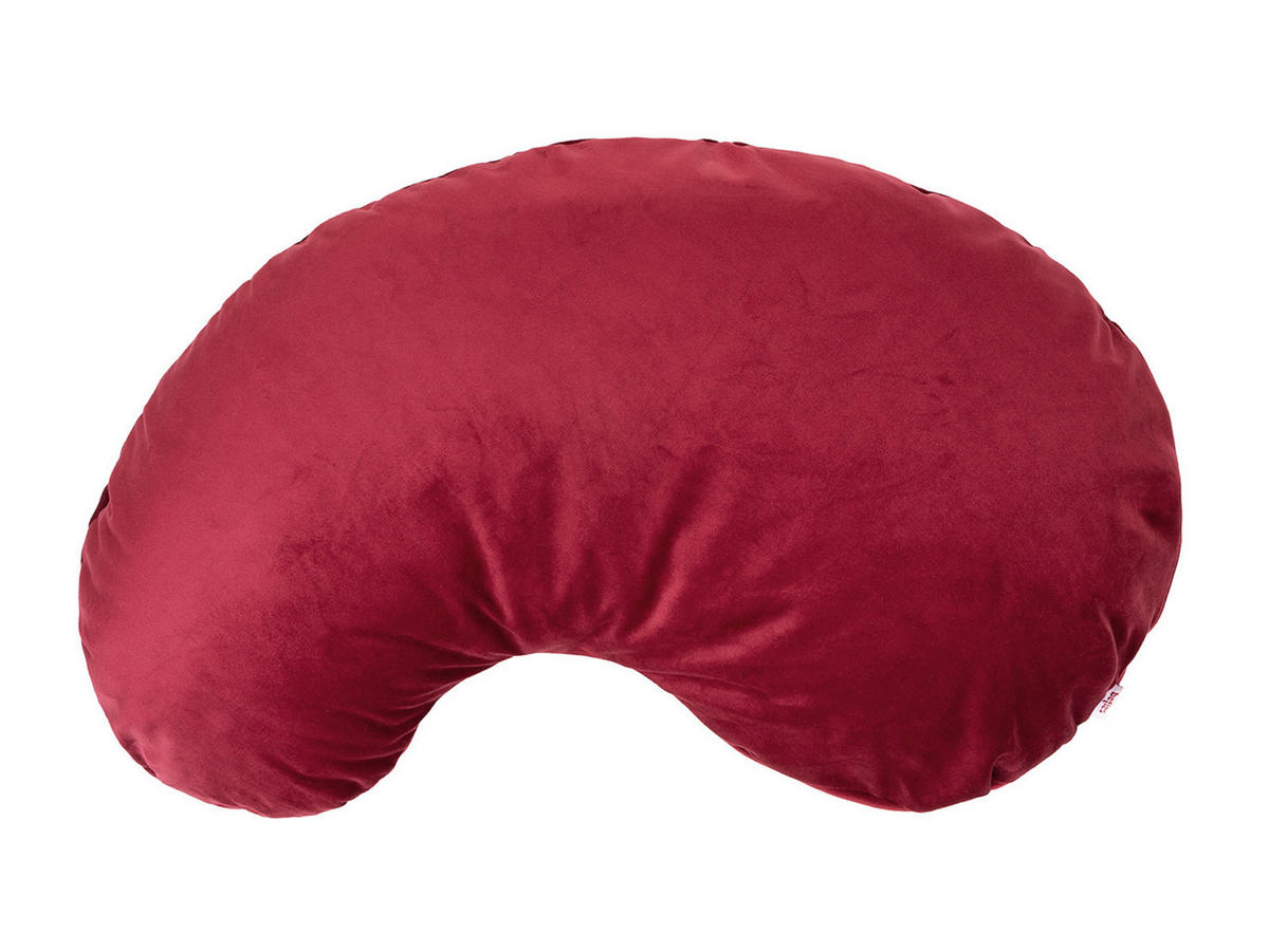 XL-KISSEN-BOHNE Samt&Sonders karmin-rot 70/45 cm - Rot, Textil (45/70cm) - beties Heimtextil