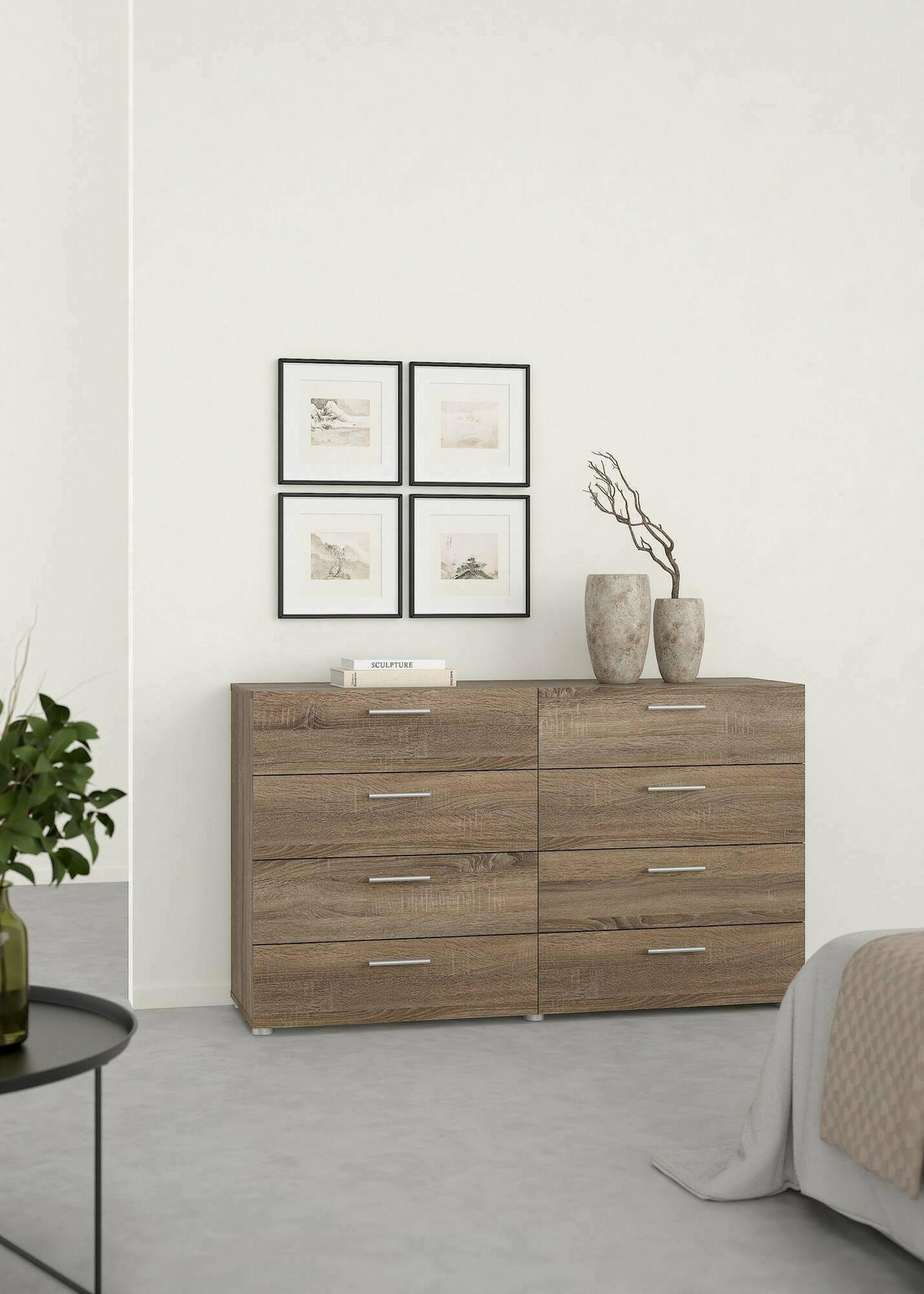 KOMMODE Eiche 40/140/81.7 cm - Braun, Holzwerkstoff (140/81.7/40cm) - DMORA