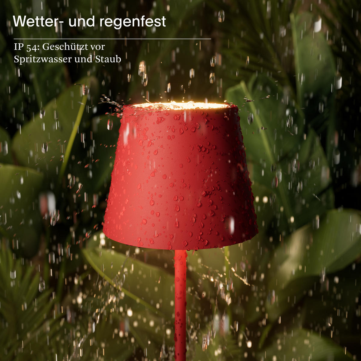 LED Akku-Tischlampe, Nuindie mini 3.0 feuerrot - Rot, Metall (25/10/25cm) - Sigor