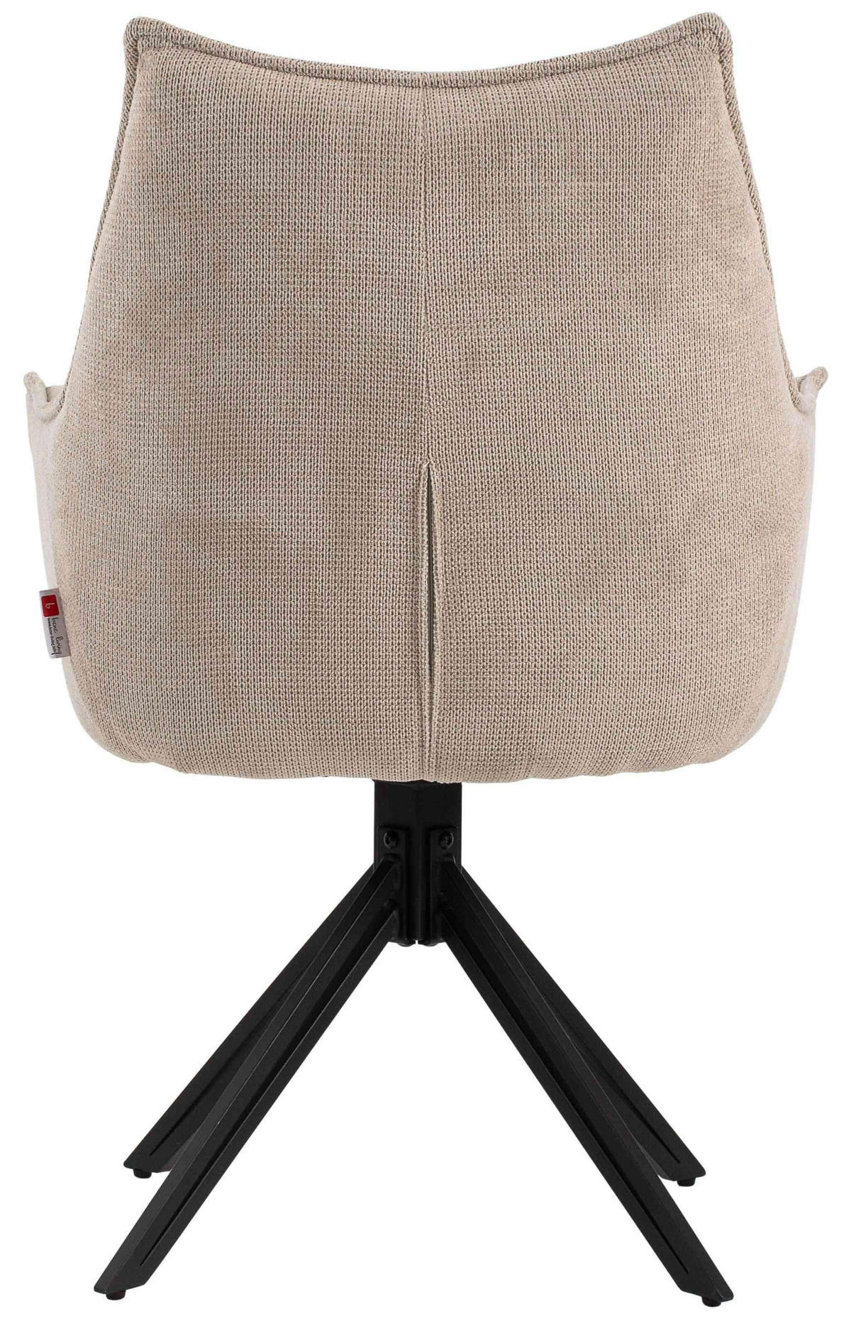 ESSZIMMERSTUHL Ginosa drehbar 6er-Set - Beige/Schwarz, Textil/Metall (62/90/66cm) - Mr. Deko