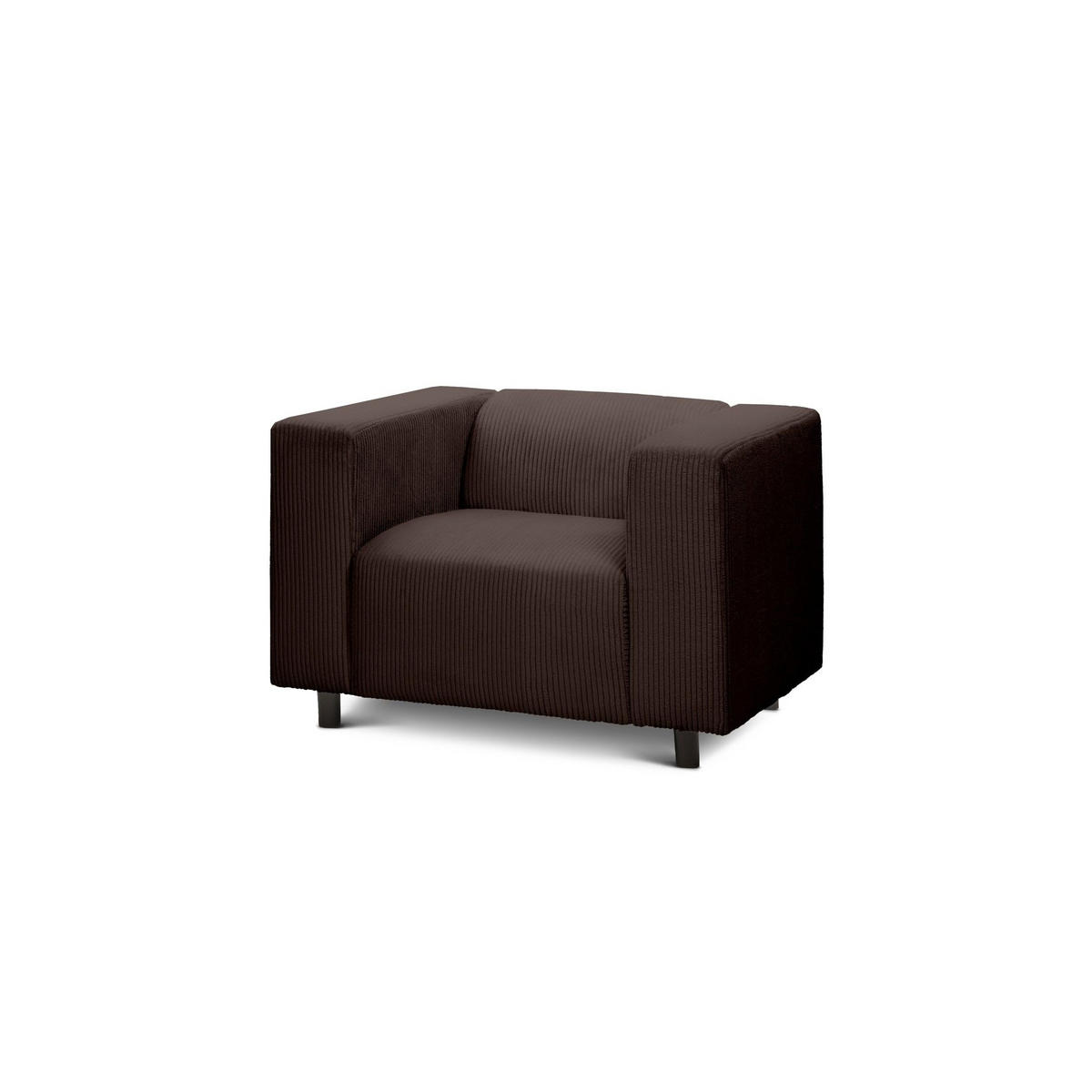 SESSEL July Braun 95 × 80 × 57 cm - Braun, Textil (95/57/80cm) - Pillovely